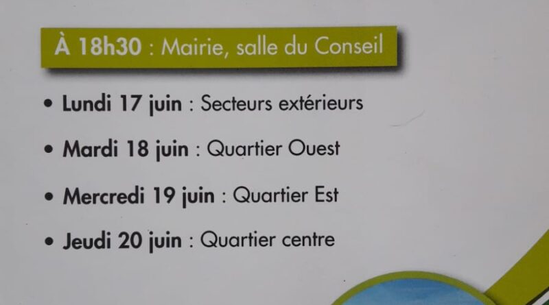 Compte rendu des réunions publiques de quartier à Saint-Aunès